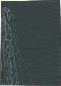 30 x 21 cm, 2009, carbone blanc sur acrylique